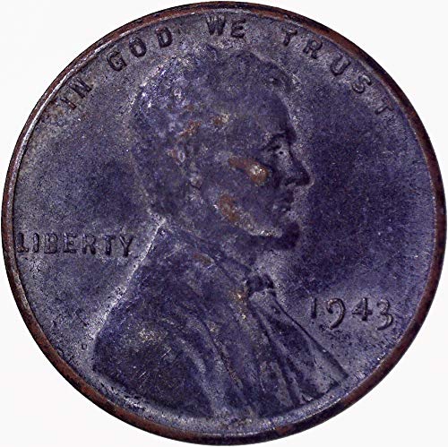 1943 Стоманена Линкълн пшеничен цент 1C много фин
