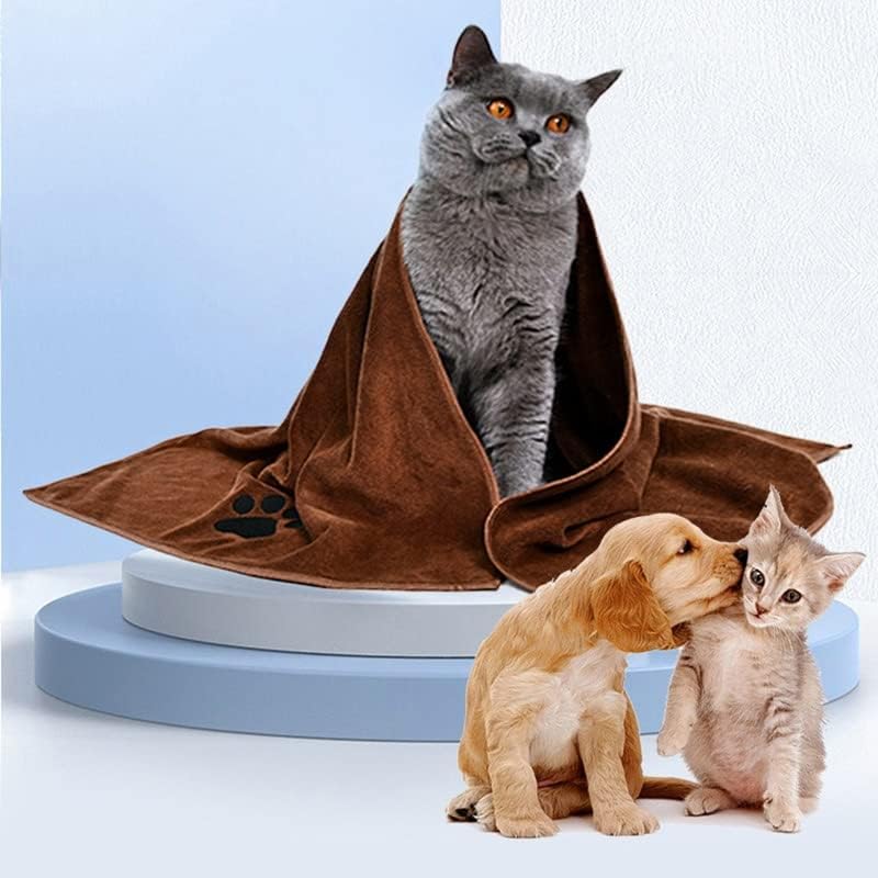 LEPSJGC бързо съхнещи Кърпи за кучета и котки, чаршафи от меки влакна, Кърпа за къпане във вода, Удобно кърпа за почистване на домашни любимци (Цвят: E, размер: 35 * 75 см)