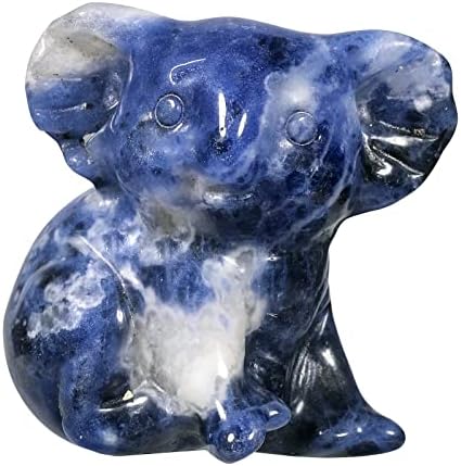Фигурка Коали от Лечебни Кристал Amogeeli, Вырезанная на Ръка От Камък Статуя на Мечка Коали, Скулптури на Животни за Украса на вашия Домашен Офис