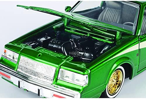 1987 Regal 3.8 SFI Turbo Зелен Металик и Крем с графика Get Low Series 1/24 Монолитен под Натиска на Модел на превозното средство Motormax 79023, Мъжки за възрастни