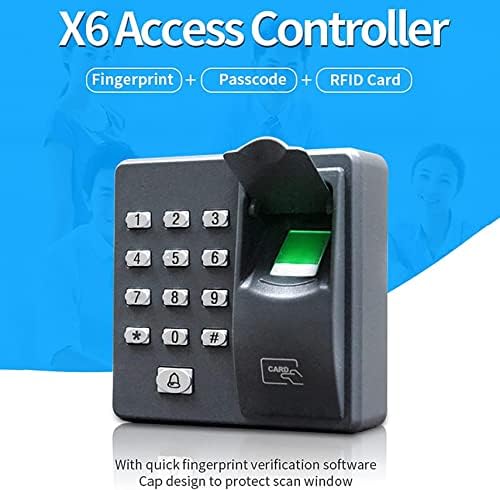 RKNHXAJ на RFID Система за контрол на достъпа, Клавиатура, Контролер на достъпа чрез Пръстови отпечатъци, Трансформатор за захранване DC12V/3A, Електронно Заключване с бутон изход