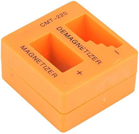 Размагничиватель 2 в 1 Размагничиватель пластмасов Синьо-оранжево за магнетизирането или demagnetization отвертка (оранжев)