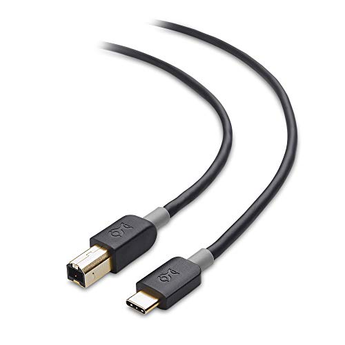 Кабел има значение Кабел за принтер USB C дължина 6,6 фута (USB кабел C-USB B, USB кабел B-C USB), съвместими с вашия принтер, MIDI-контролер, MIDI клавиатура и други устройства бял цвят - 6,6 фута