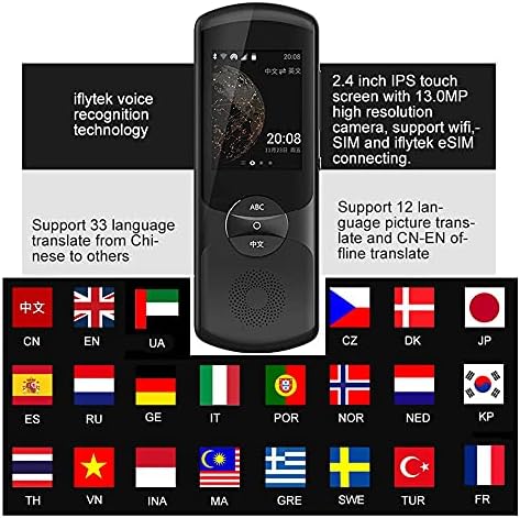 LUKEO 2.0 Преводач на Глас на езици в реално време, Незабавни Преводач на Глас, с 13-мегапикселова камера Xiaoyi 2.0 AI Instant Voice Traductor (Цвят: D)