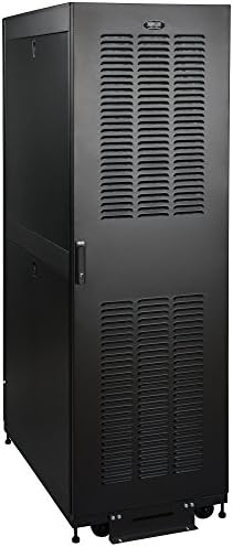 Шкаф за съхранение на рецепцията на стандартната дълбочина на Трип Lite 42U Value Series с капацитет от 2000 паунда, с врати и страничните панели, черен (SR2000)