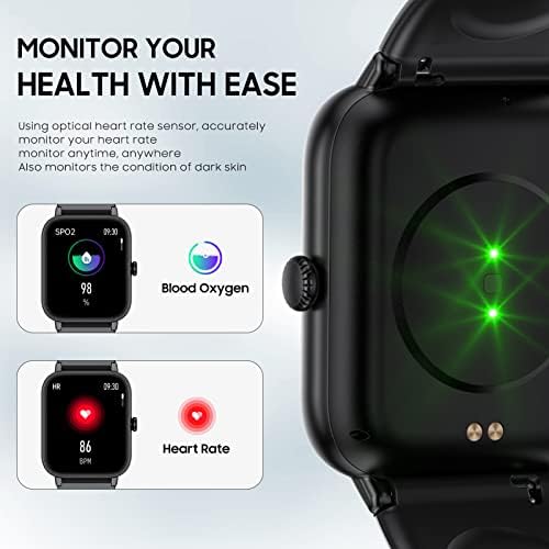 Smart-часовници, 1,8-Инчов ФИТНЕС-смарт часовници с пълен сензорен екран с висока разделителна способност за мъже и жени с функция за извикване/ Определяне на сърдечната честота на кислород в кръвта /Водоустойчив IP67