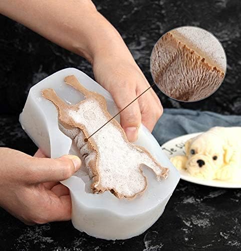 JJMG 3D Силиконови форми за кучета шар пей и Бяла Мечка в формата на животни за идеи за подарък със собствените си ръце, Украса торта, Муса, Приятен шоколад, Желе, сладолед, празни приказки и свещи от сапунена смола