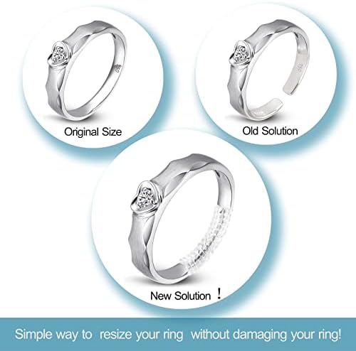 Регулатор големината на пръстените, за свободните пръстените, 12 X, 4 Размера за всякакъв размер на пръстените, Невидими Защитни пръстени за жени и мъже, Регулатор големината на пръстените, Комплект спирала силиконови