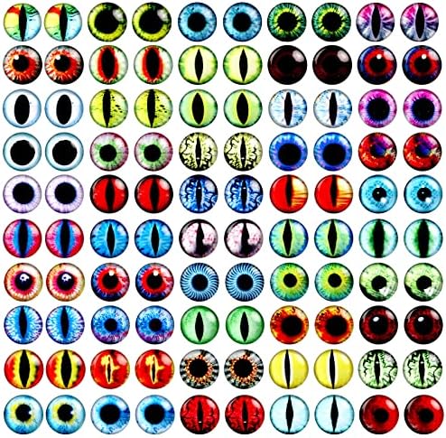 100ШТ Очите Стъклени Кабошонные Очите за Производство на Глинени Кукли САМ Занаяти Производство на Бижута Стъклени Очи (10 мм)