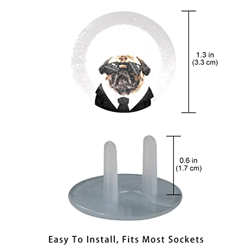 24 Опаковки, Защитни Електрически Капачки За Защита от деца, Защитни Капачки За Контакти За защита от Деца, Калъфи За Кучета с Шарени Костюми