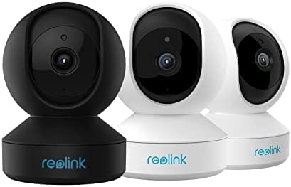 Комплект 4-Мегапикселова камера за сигурност E1 Pro за помещения REOLINK (2 бели и 1 черна), Wi-Fi с честота 2,4 / 5 Ghz, Двупосочен разговор, Проследяване на движение, откриване на хора / домашни любимци, за съхранение