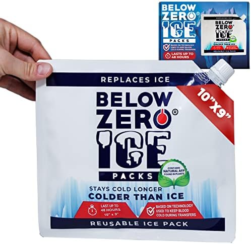 При температура под нулата Многократна употреба пакети с лед е за по-големи охладители и пакети за обяд – Патентована технология с най-студена и продължителна служба, 48-часова Охлаждаща гел опаковка с лед - Голяма