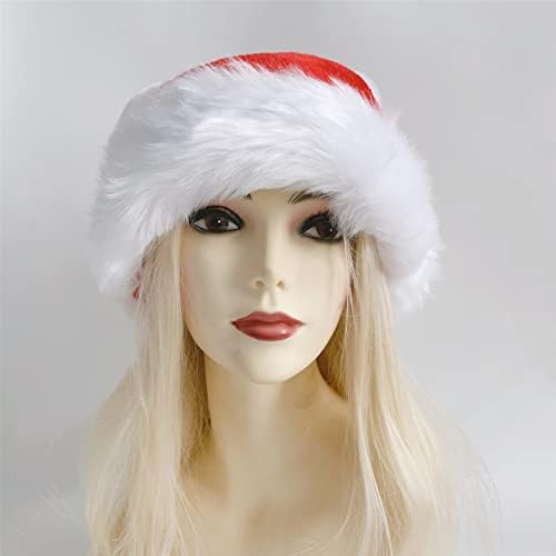 Червено-бяла коледна шапка на Дядо Коледа QTMY за възрастни, семейни украса за коледните празници и партита