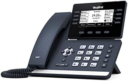 IP телефон Yealink SIP-T53, 12 акаунти VoIP. 3,7-инчов графичен дисплей. USB 2.0, Двоен Gigabit Ethernet 802.3 af PoE, Адаптер в комплекта не е включена (заменен)