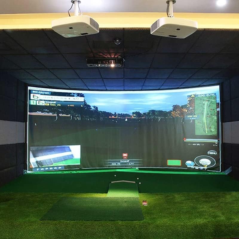 WFJDC Симулатор на топка за голф в Шок дисплей Прожекционен Екран Вътрешен Материал от бял плат Цел за упражнения по голф (Размер: 300X500 см)