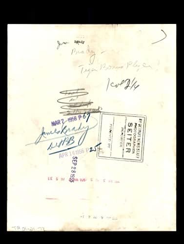 Джим Брейди Подписа 1955 8x10 Детройт Тайгърс Оригинален Жично Фотоавтограф