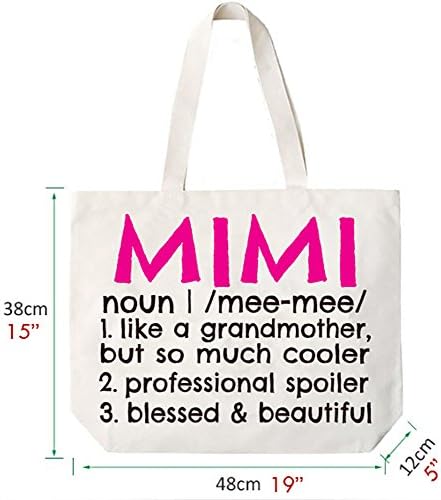 XOXO, Холщовая чанта-тоут Coco Mimi Definition, Идея за подарък на баба за Мими, Чанта за книги, Подарък Мими, Коледен подарък Мими -COCOVICI