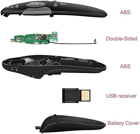 Безжичен Презентатор Longjoy RF 2.4ghz, Лазерен Презентатор Дистанционно Представяне на Лазерна Показалка, USB Управление на PowerPoint PPT Профилни