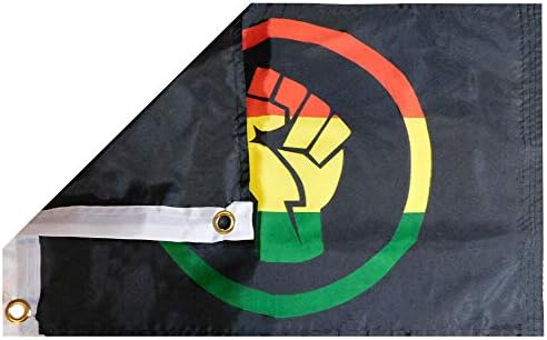 Американски Едро Супермаркет Black Lives Matter Rasta Fist Black 100D 12x18 12 x18 Тъкани Флаг от Поли Найлон