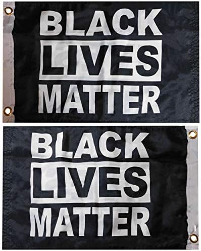 Американски Едро Супермаркет Black Lives Matter Черен Двустранен 100D Тъкани Поли Найлон 12 x 18 Флаг Банер