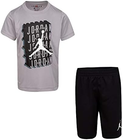 Комплект от 2 теми, тениска и Шорти Jumpman Dri-FIT за по-малките момчета Йордания