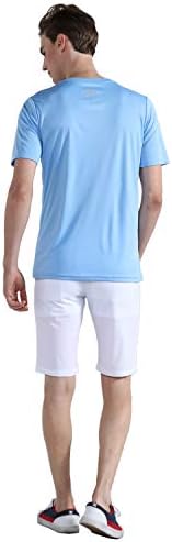 EAGEGOF Мъжки Технологичная Тениска с къс ръкав Slim Fit Performance Атлетик Спортна тениска
