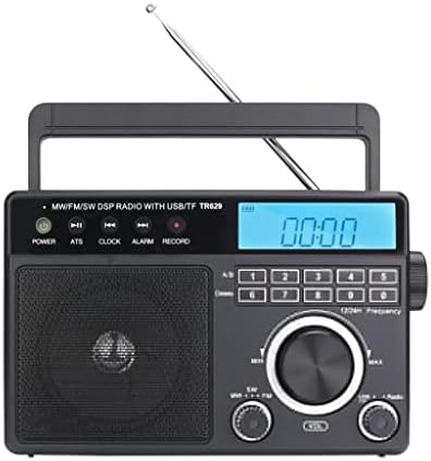 GKMJKI Преносимо Цифрово Радио С Подсветка LCD Дисплей Силен Говорител Записващо устройство Часовници Домашни