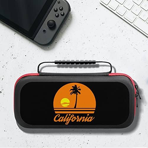 Калъф за носене Palm Tree California Beach Switch Lite, Преносима Чанта за Съхранение на Аксесоари и Игри