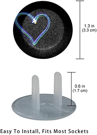 Капачки за контакти (12 броя в опаковка), Защитни капачки За электрозащиты Предотвратяват Опасността от токов удар във формата На сърце