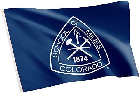 Флаг Планинско училище Колорадо Знамена Рудокопов Банери от Полиестер За помещения и на улицата, 3x5 (стил 2)