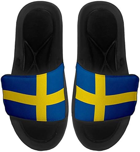 Най-сандали с амортизация ExpressItBest/Джапанки за мъже, жени и младежи - Флаг на Швеция (Swede) - Flag Sweden