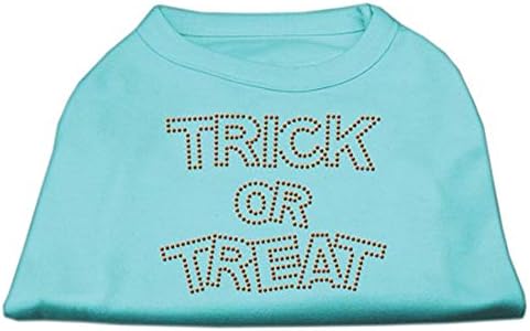 Тениска Mirage Pet Products С кристали Trick or Treat, 3X-Големи, с цвят на Морска вълна