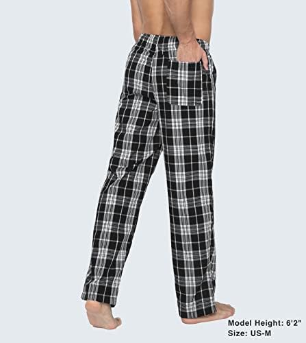 Мъжки Пижамные Панталони LAPASA, Удобни Панталони за сън, Пижамные панталони с джобове, Монофонични Трикотаж M23 / Памучен плат M38
