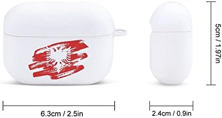 Защитен Калъф с Флага на Албания Vinage, Съвместим с Airpods Pro, Калъф за Слушалки, Bluetooth, Забавен Принт, Кутия За Съхранение с Брелоком