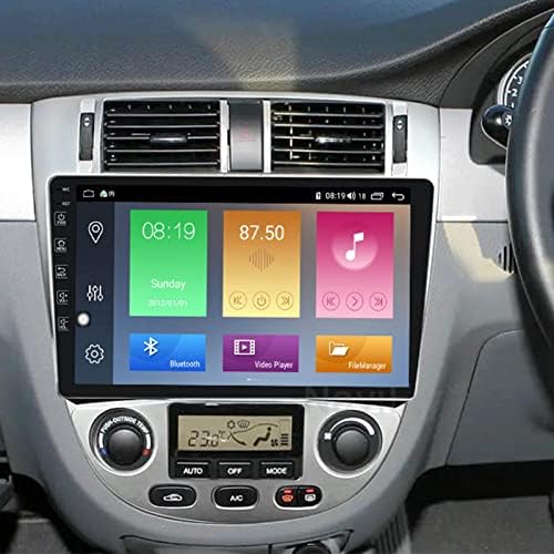 PLOKM 9-инчов Авто стерео Android 12 за Chevrolet Lacetti Безжичен Carplay и Android Auto, Автомагнитола със сензорен екран и Bluetooth Hands-Free/Fm/GPS Navi/USB