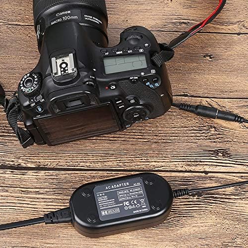 Smartpow АСК-E18 Камера Адаптер за Захранване на Зарядно Устройство, Комплект за Canon EOS 750D 760D 800D 77D 200D 250D Бунтовник T6i T7i T6s SL2 SL3 Целувка 8000D X8i DSLR Фотоапарат